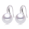 100% Genuine Natural Pearl earrings,fresh water pearl earrings for women white pearl earrings silver 925 jewelry birthd gift