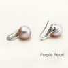 100% Genuine Natural Pearl earrings,fresh water pearl earrings for women white pearl earrings silver 925 jewelry birthd gift