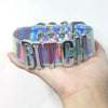 100% Handmade A-Z Letter Name Choker Holographic PU Leather Laser Word Collar Bondage Cosplay Choker Necklace