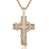 100% Micro Zircon Hip Hop Cross Pendant Necklace For Men Jewelry Gift Bling Bling Party Iced Out Necklaces