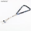 100% Natural Agate 33 Beads Muslim Bracelet 6-10mm Tasbih Ala Rosaries Blue Stripe Agate Bracelet tasbin