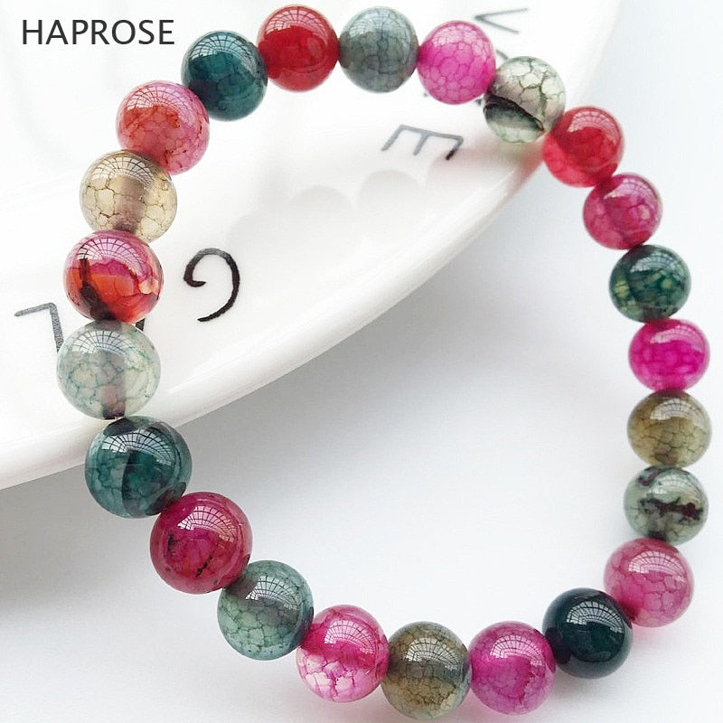 100% Natural Agate Bracelet 8mm Creative Boutique Jewelry Woman Bracelet Tourbillon Agate National Wind Bracelet Pendant