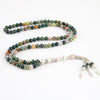 100% Natural Agate Prayer Bracelet Islamic Muslims Tabbih Allah Rosary Indian Agate Bracelet 99 Beads 6-10mm Agate Necklace