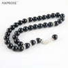 100% Natural Black Agate 33 Beads Muslim Prayer Bracelet 6-12mm Tasbih Ala Agate Men's Glitter Bracelet