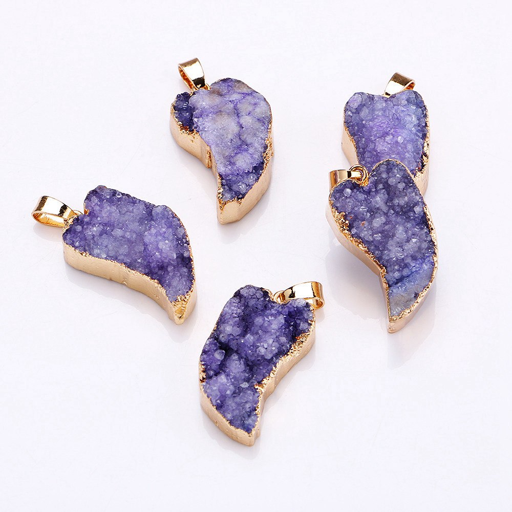 100% Natural Crystal Gilded moon Fashion Pendant Short Necklace Woman Fine Jewelry Necklace Geschenk Lucky Fashion Pendant Gift