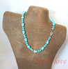 100% Natural Stone Necklace Blue Turquoises Teardrop Lobster clasp Chokers necklace 46cm(18) Free shipping(w02718)