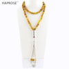 100% Natural Tea dragon agate tasbin Prayer Islamic Muslim tasbih Allah Rosary Pattern golden agate 99 beads 6-10mm necklace