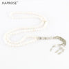 100% Natural White Agate Prayer Bracelet Islamic Muslim Tasbih Rosary Bracelet Fashion Jewelry Luxury Lady Agate Bracelet Gift