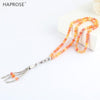 100% Natural agate Orange bracelets Prayer Islamic Muslim tasbih Allah Rosary women's necklace 99 beads 6-10mm agate