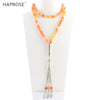 100% Natural agate Orange bracelets Prayer Islamic Muslim tasbih Allah Rosary women's necklace 99 beads 6-10mm agate