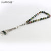 100% Natural agate Prayer Islamic Muslim tasbih Allah Rosary bracelets 33 beads 6-10mm Color Indian Agate Boutique Bracelet
