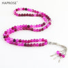 100% Natural agate Prayer bracelets Islamic Muslim tasbih Allah Rosary agate tesbih bracelets 99 beads 6-10mm