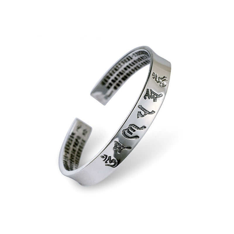 100% Pure 925 Sterling Silver Bangles Men Fashion Punk Hand Chain For Women Thai Silver Jewelry Charm Bracelet Homme 1366