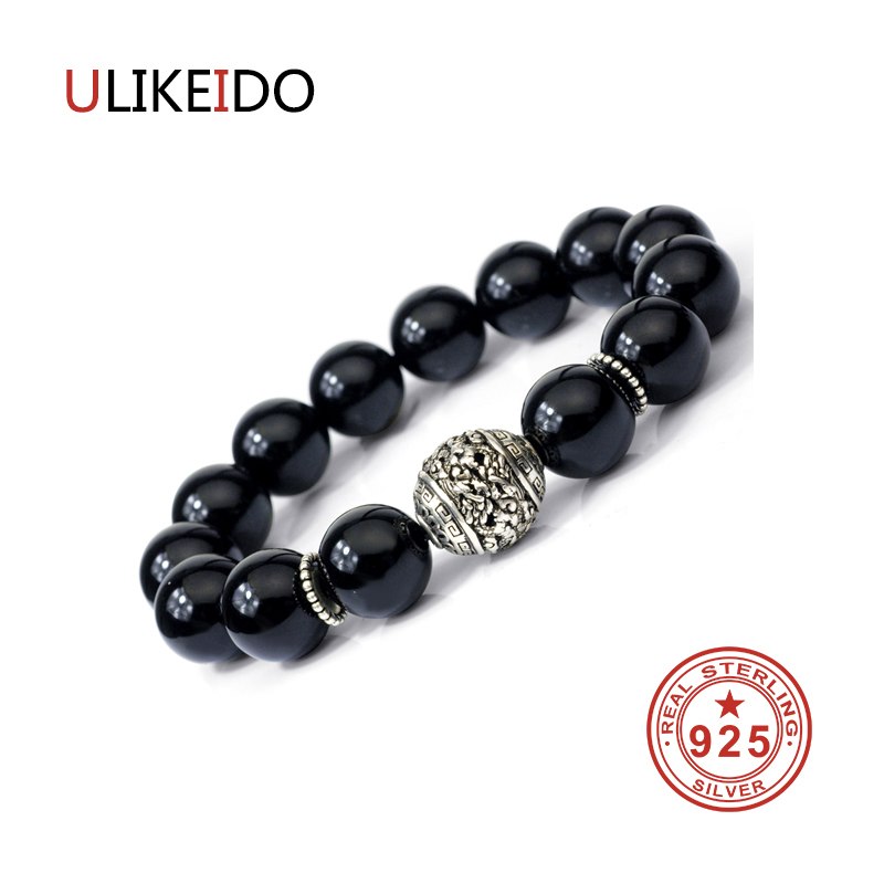 100% Pure 925 Sterling Silver Bracelets Men Fashion Punk Hand Chain For Women Thai Silver Jewelry Charm Bracelet Homme 1363