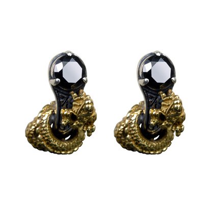 100% Pure 925 Sterling Silver Dragon Earrings Fashion Punk Jewelry Stud Earring For Men And Women Gift 1216