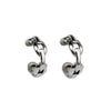 100% Pure 925 Sterling Silver Earrings Fashion Punk Jewelry Clip Earring For Men And Women Gift 1250