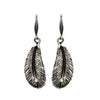 100% Pure 925 Sterling Silver Earrings Fashion Punk Jewelry Feather Stud Earring For Men And Women Gift 1259