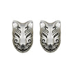 100% Pure 925 Sterling Silver Fox Earrings Fashion Punk Jewelry Stud Earring For Men And Women Gift 1233