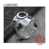 100% Pure 925 Sterling Silver Jewelry Rings Adjust Vintage Mens Signet Ring For Women Christmas Gift 935