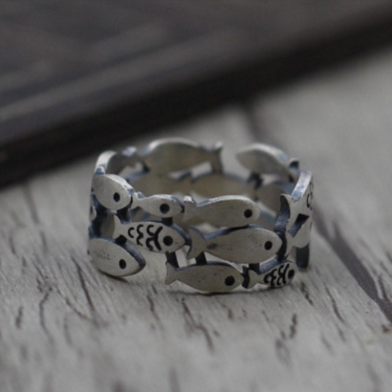 100% Pure 925 Sterling Silver Jewelry Rings Nail Adjust Punk Mens Signet Ring For Women Gift 0031