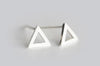 100% Pure 925 sterling silver Geometric Fine jewelry oPEN Triangle/Square/Round/ heart/ hexagon Stud Earrings Tinny 5MM GTLE550