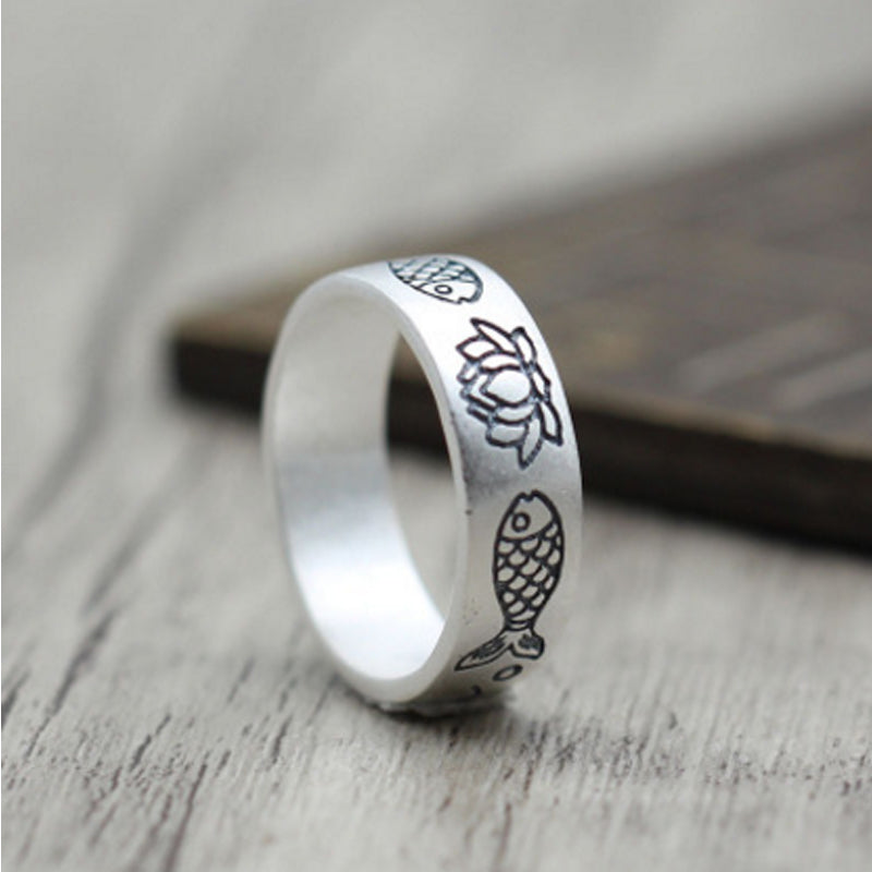 100% Pure 990 Sterling Silver Jewelry Rings Nail Adjust Punk Mens Signet Ring For Women Gift 0028