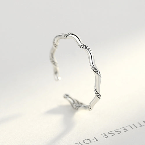 100% Real 925 Sterling Silver Ring Simple Hot Original Unusual Ladies' Finger Opening Adjustable Rings For Women Accessories