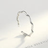 100% Real 925 Sterling Silver Ring Simple Hot Original Unusual Ladies' Finger Opening Adjustable Rings For Women Accessories