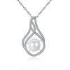 100% Real 925 Sterling Silver White Grey 10-11mm Pearl Pendant Necklaces For Women Luxury Brand Jewelry Lover Gifts