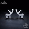 100% Real S925 Sterling Silver Collocation Cute Little Deer Stud Earring for Women Christmas Gift Handmade FINE Jewelry LMEY157