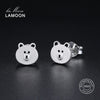 100% Real S925 Sterling Silver Collocation Cute Little Deer Stud Earring for Women Christmas Gift Handmade FINE Jewelry LMEY157