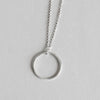 100% S925 Sterling Silver Circle Pendants Necklaces Eternity Collares Minimalist Jewelry Dainty Forever Women Necklace Gift