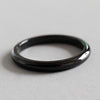 100% S925 Sterling Silver Fashion Charm Jewelry Vacuum Black Ring