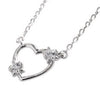100% S925 Sterling Silver Fashion Heart Necklaces Pendants For Women Crystal Zircon Love Necklace Jewelry Colar