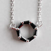 100% S925 Sterling Silver Fashion Mini Geometry Zircon Circle Short Necklace Pendant Clavicle Chain Female Accessories