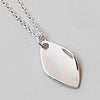 100% S925 Sterling Silver Rhombus Necklace Geometric Pendant Necklaces Charms Choker Nice Gift