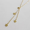 100% S925 Sterling Silver Simple Stars Necklace Five-pointed Stars Tassel Pendant Clavicle Necklace jewelry