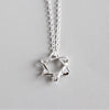 100% S925 Sterling Silver Star of David Necklace Pendant Jewish Magen David Hexagram Necklace For Nnisex