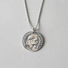 100% S925 Vintage Napoleon Coin Pendant Necklaces for Women Girls Charm Jewelry