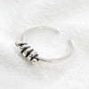 100% S925 sterling silver fashion personality retro old rope rope knot ring