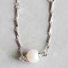 100% S925 sterling silver minimalist natural pearl female silver necklace