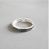 100% S925 sterling silver ring female models sweet Korean version of the retro Thai silver birthd gift simple open joints ring