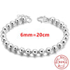100% Silver 990 Silver Bead Bracelet Woman & Child Bracelet Silver Jewelry Multi-size choice you want