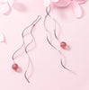 100% Solid Real 925 Sterling Silver Sweet Tassel Strawberry Crystal Butterfly Drop Earrings For Women Fine Jewelry