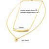 100% Stainless Steel Ball Tube Double Layer Chain Necklace collar choker For Women  Single Piece