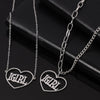 100% Stainless Steel Harajuku Igirl Heart Choker Necklace Dream girl Female Symbol Internet She Devil E-Girl Streetwear Necklace
