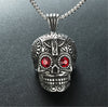 100% Stainless Steel Skull Head Titanium Steel Punk Pendant Necklace  Цепь На Шею Мужская  Goth Accessories