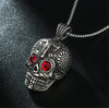 100% Stainless Steel Skull Head Titanium Steel Punk Pendant Necklace  Цепь На Шею Мужская  Goth Accessories