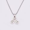 100% Stainless Steel Teen Wolf Necklaces Men Celtic Triple Spiral Druid Charm Necklace Women Triskele Charm Inspired Pendant