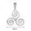100% Stainless Steel Teen Wolf Necklaces Men Celtic Triple Spiral Druid Charm Necklace Women Triskele Charm Inspired Pendant
